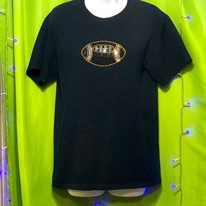 Football tee with embellished football